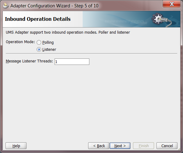UMS Step 5: Operation Details (Listener Interface)