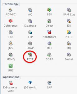 A picture of the technology adapters in Oracle SOA Suite 12c