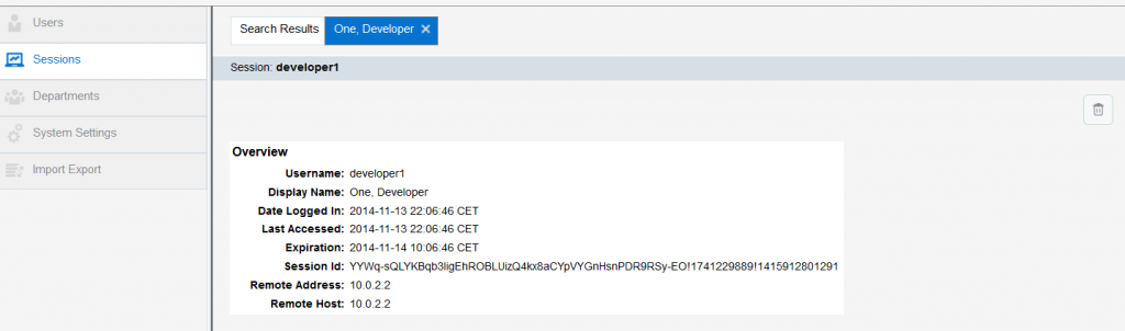 OAC12c: An administrator can view session details