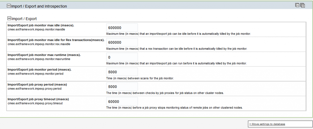 OAC12c: Import/Export Settings