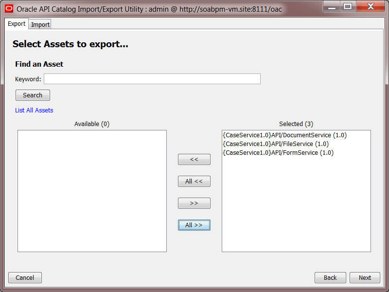 OAC12c: Import/Export Tool