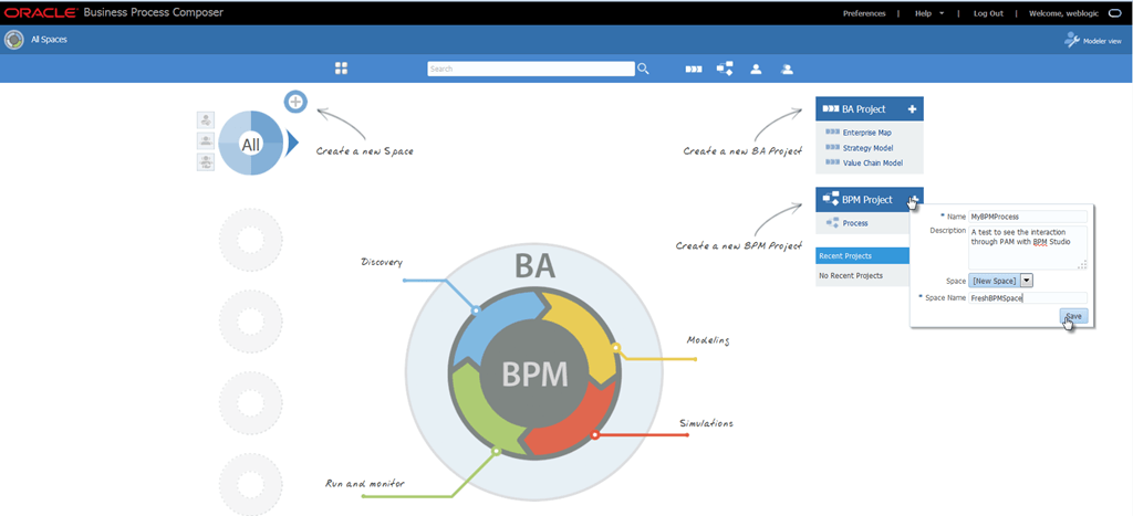 BPM Suite 12c: Getting started with BPM Studio (JDeveloper) and Process Composer using Process Asset Manager (PAM)