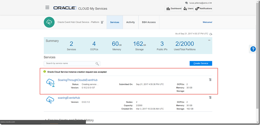 Setting Up Oracle Event Hub Apache Kafka Cloud Service And Pub Sub From Local Node Kafka Client Amis Data Driven Blog