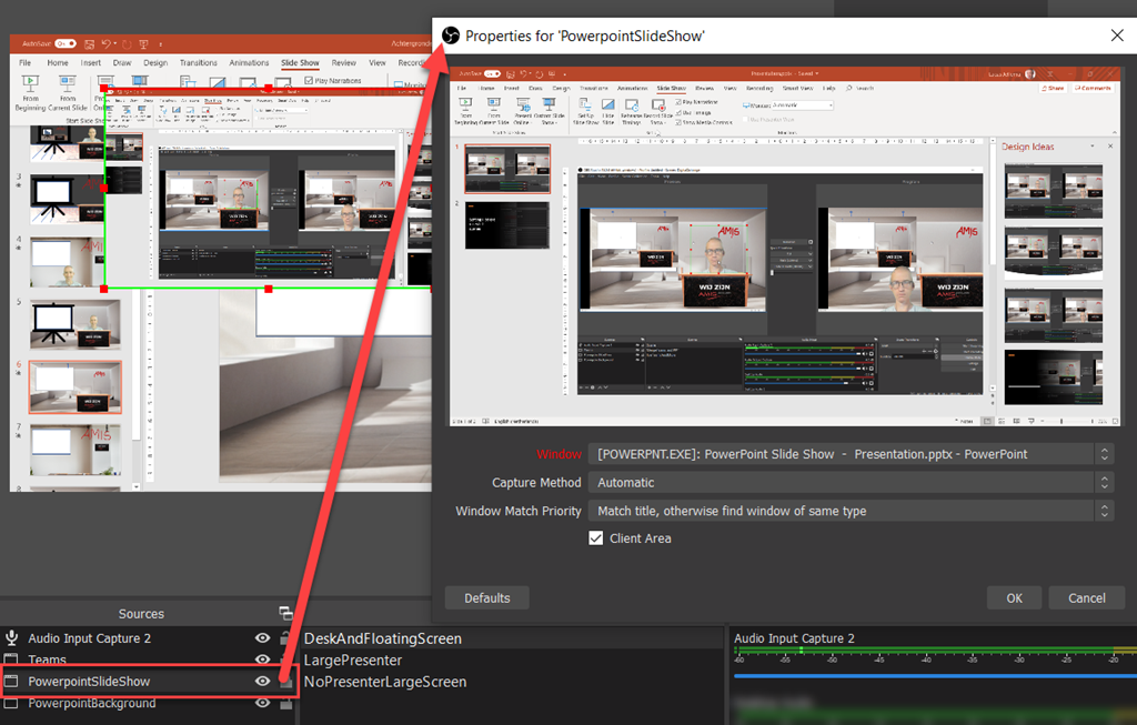 powerpoint presentation using obs studio