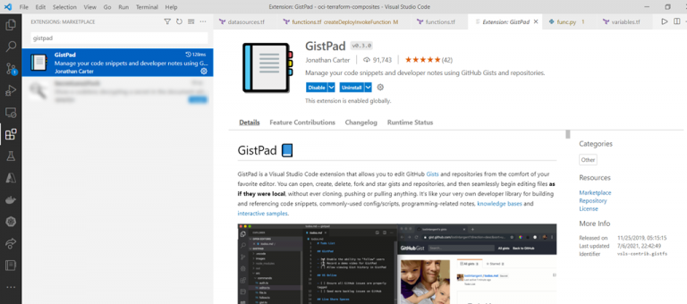 VS Code Extension–GistPad–for quick gist creation, editing and consumption