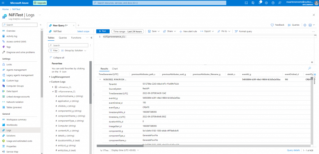 Apache NiFi: Monitoring metrics and provenance events using Azure Log ...