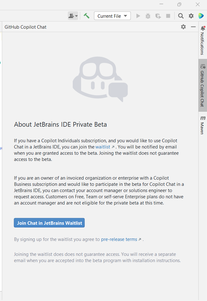Using GitHub Copilot in IntelliJ IDEA