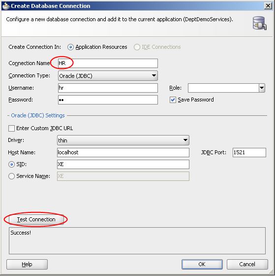 Create Database Connection