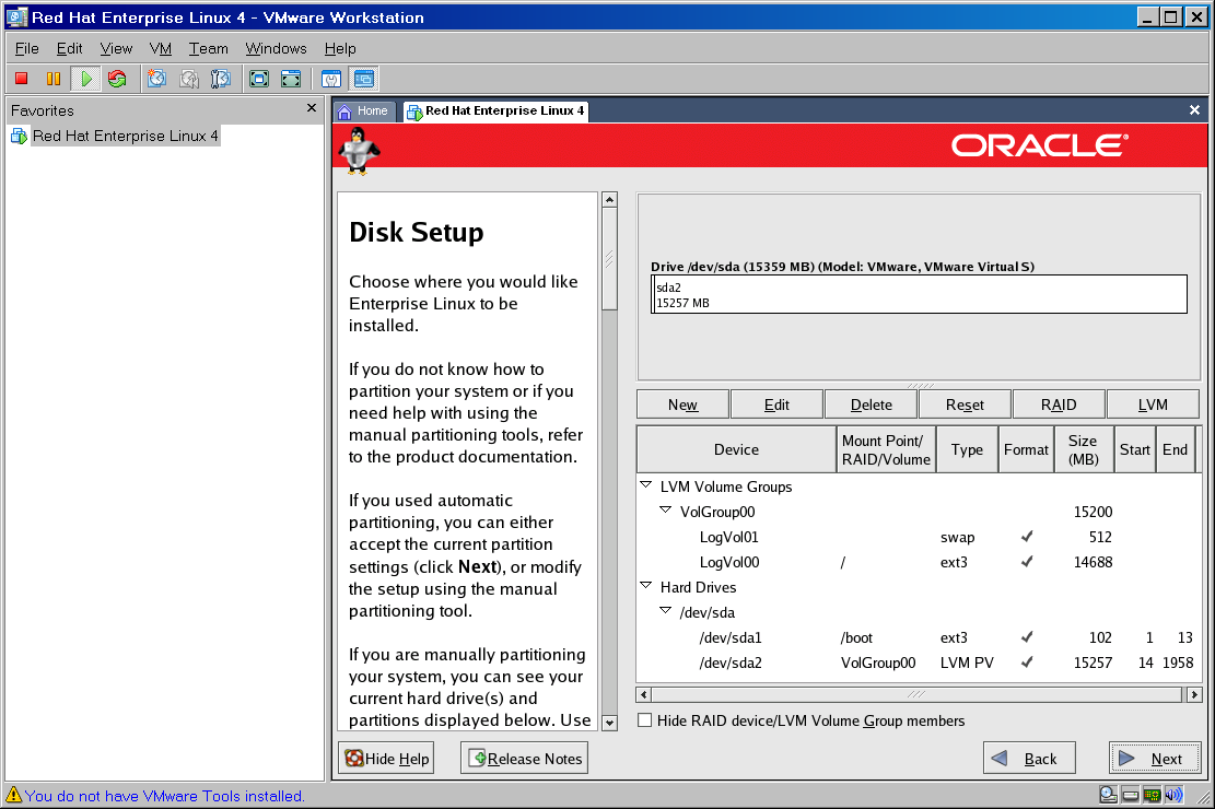 disk setup